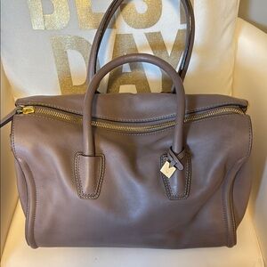 MCM Taupe Leather Handbag